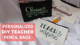 DIY Personalized Teacher Canvas Bags (Teacher Gifts)
