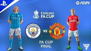 FC 24 - Manchester City vs Manchester United - FA Cup Final 2024 | PS5™ Gameplay | 4K HDR