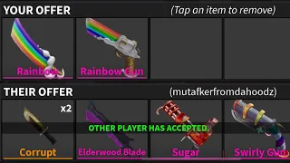 What do people offer for the NEW Rainbow Set in MM2?