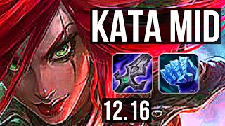 KATARINA vs CASSIOPEIA (MID) | 8/0/6, 700+ games, Legendary, Rank 13 Kata | EUW Grandmaster | 12.16