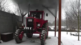 MTZ 52 Hideg Indítás  -15°C A tél utolsó napja 2018.02.28.