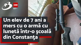 Un elev de 7 ani a mers cu o armă cu lunetă într-o şcoală din Constanţa | Un cadru didactic a sunat