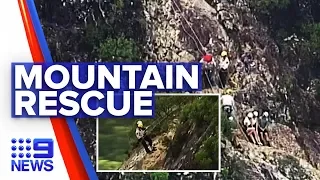 Largest mass rescue for stranded fitness group | Nine News Australia