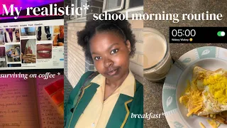 my REAL 5am school morning routine 🌱 + mini school vlog