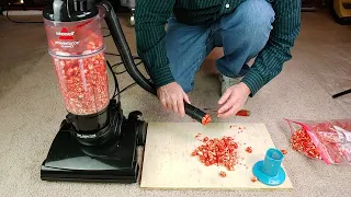 Spicy Red Popcorn Versus Bagless Vacuums Plus Hoover SteamVac Stain Cleanup