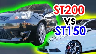 Ford Fiesta ST200 VS ST150 Drag Race