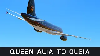 P3Dv5 Queen Alia To Olbia FSLABS A320