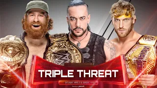 WWE 2K24 - Triple Threat Match - Sami Zayn VS Logan Paul VS Damian Priest | WWE BackLash