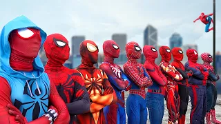 What If 10 SPIDER-MAN in 1 HOUSE ??? || Hey All SuperHero , Go To Trainning Nerf Gun !!