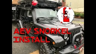 AEV Snorkel Install on a Jeep JKU with Gobi Rack