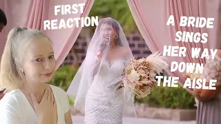 MY first reaction to a BRIDE singing to her FUTURE HUSBAND