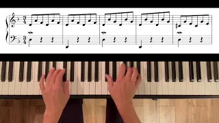 J.S Bach, Prelude No. 2 in D Minor BWV 926. Easy piano tutorial and practice aid with full score.