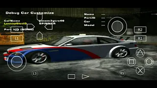 need for speed most wanted black edition cheat patch enable debug car customize aethersx2
