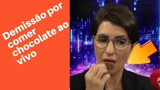 DEMISSÃO por comer CHOCOLATE ao vivo.. Jornalista Mariana Fanti foi demitida por comer chocolate.