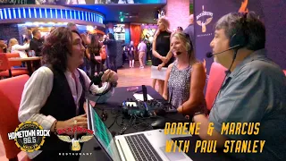 Dorene & Marcus Chat with Paul Stanley at the new Rock & Brews at Potawatomi Hotel | Casino