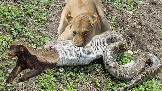 Python, Honey Badger & Jackal Fight Each Other – Hyenas Protect Baby From Wild Dogs