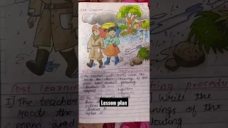 lesson plan || Std 4th || Rain in the night