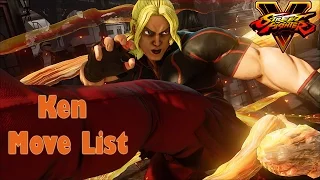 Street Fighter V - Ken Move List