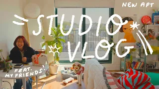 Day in the Life of 3 Self-Employed Art Girlies ✨ STUDIO VLOG