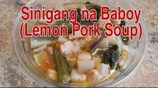 SINIGANG NA BABOY(Lemon Pork Soup) /Keto friendly/Low Carb/Filipino Foods