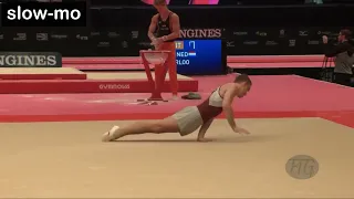 MAG 2022 COP Artistic gymnastics elements [C] Fedorchenko F/X (slow-mo)