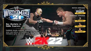 WWE 2K22 Showcase Rey Mysterio vs Eddie Guerrero Wrestlemania 21 (Eddie Guerrero Unlocked)