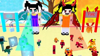 Monster School : Squid Game Doll Hot and Cold w Baby Zombie - Minecraft Animation