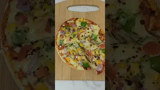 How to make pizza with readymade pizza base without oven | Pizza In Kadai #shorts #short #viral