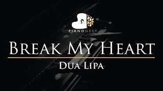 Dua Lipa - Break My Heart - Piano Karaoke Instrumental Cover with Lyrics