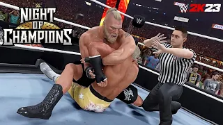 Cody Rhodes vs Brock Lesnar Night of Champions 2023 Highlights | WWE 2K23 SIMULATION