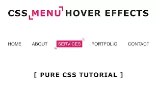 CSS Cool Menu Hover Effects 5 - Html5 Css3 Hover Effects - Tutorial