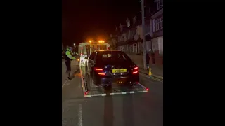 MERCEDES C63 AMG BEING SEIZED BY POLICE!