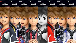 Sora - All Skins, Victory Poses, Attacks & Palutena's Guidance