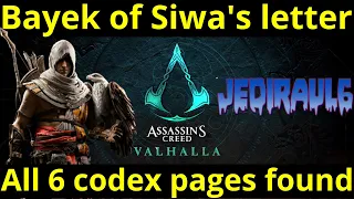 Assassin's Creed Valhalla PS4 - Bayek of Siwa's letter ; All 6 codex pages found