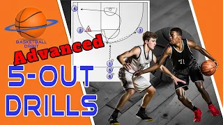 Game-Ready Offense: Advanced Drills for the 5-Out Motion with Defensive Pressure