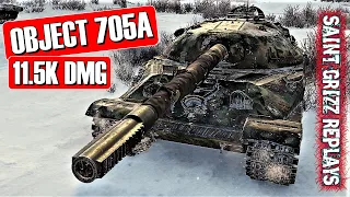 WoT Object 705a Gameplay ♦ Epic 11.5k Dmg  Heavy Tank Review