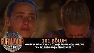 Survivor 2018  | 101. Bölüm | Konseyde Damla'nın Gözyaşları! "Emeklerim boşa gitmiş gibi"