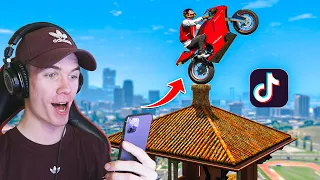 Recreating VIRAL GTA 5 STUNTS On Tik Tok! #5