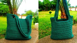 Crochet tote bag for beginners - super easy tutorial