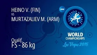 Qual. FS - 86 kg: V. HEINO (FIN) df. M. MURTAZALIEV (ARM), 3-2