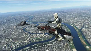 Microsoft Flight Simulator 4K - Stormtrooper Speeder Bike Mod - RTX 4090 - i7 12700K