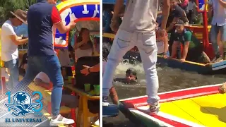 Así se vivió el momento en que cayó y ahogó joven de una trajinera en Xochimilco