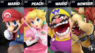 Super Smash Bros. Ultimate - Mario vs Peach vs Wario vs Bowser