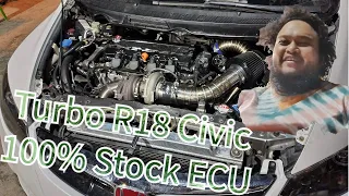 234hp 8th gen Honda Civic FD R18 Turbo Reflash tuned using 100% Stock N/A ECU without extra tools