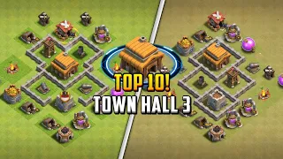 TOP 10! Town Hall 3 (TH3) Base Layout 2024 | Clash of Clans