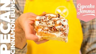 The BEST Vanilla Caramelised Pecan Cinnamon Buns | Cupcake Jemma