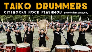 Taiko drummers - 𝗖𝗜𝗧𝗬𝗥𝗢𝗖𝗞𝗦 (The biggest rock flashmob in Central Europe)