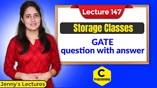 C_147 Storage Classes | Gate Question on Storage Classes in C