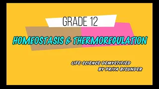 HOMEOSTASIS & THERMOREGULATION