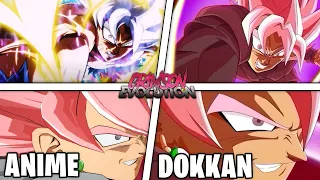 Dokkan VS Anime Comparison - Super Saiyan Rosè Kaioken Goku Black [FANMADE - CRIMSON EVOLUTION]